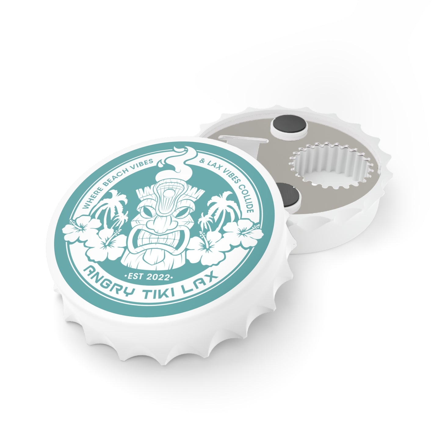 Angry Tiki Lax distressed logo Bottle Opener