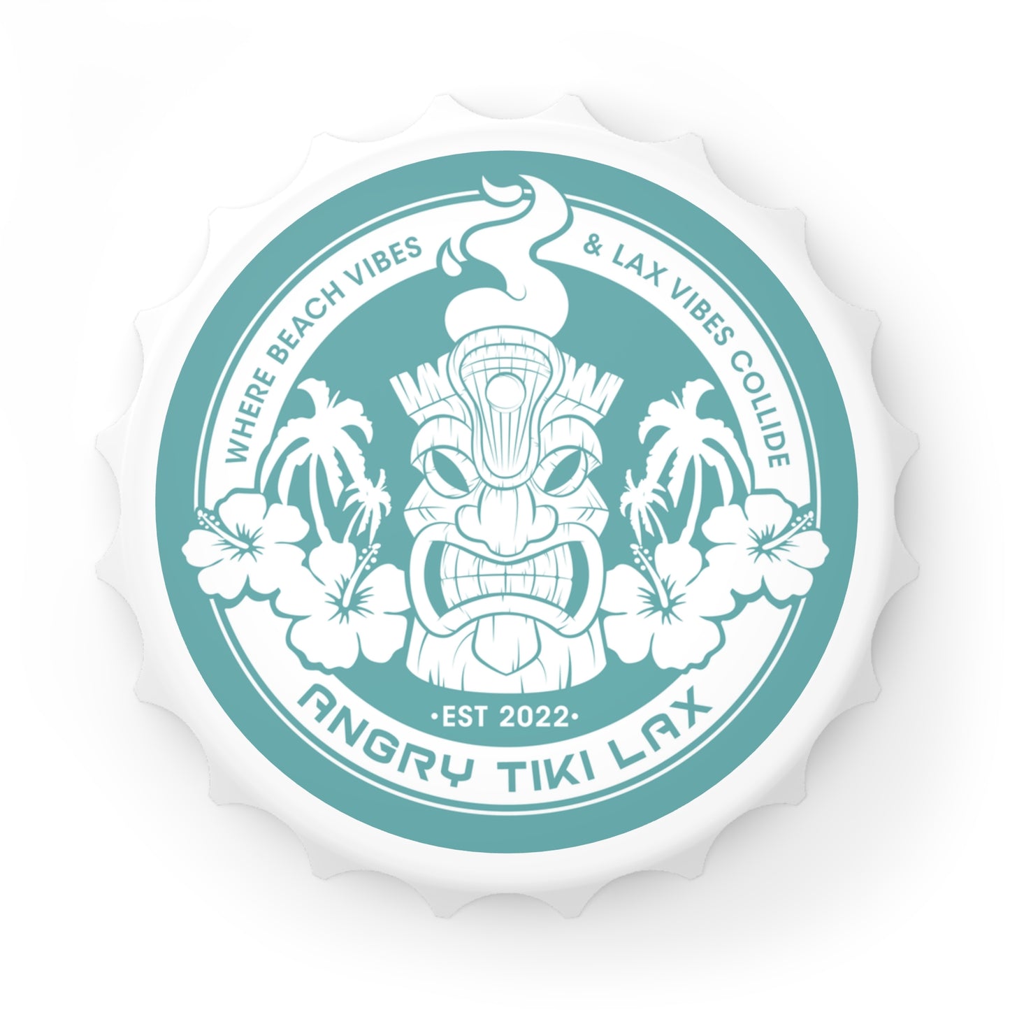 Angry Tiki Lax distressed logo Bottle Opener