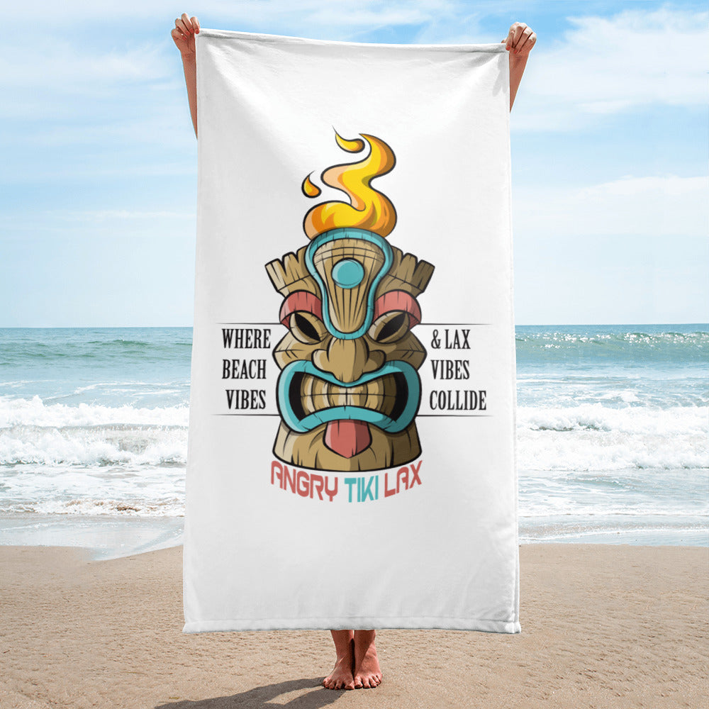 Angry Tiki Lax Beach Towel