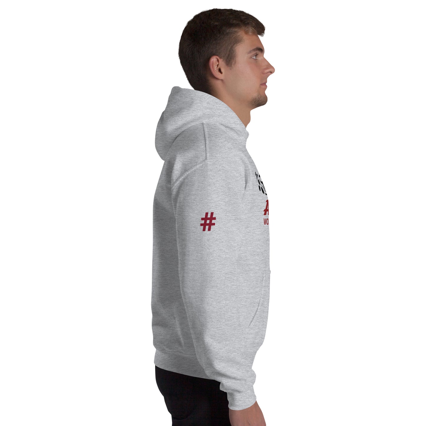 APPO Jaguar Eyes Womens "MOM" Lacrosse Unisex Hoodie (CUSTOM NUMBER on SLEEVE)
