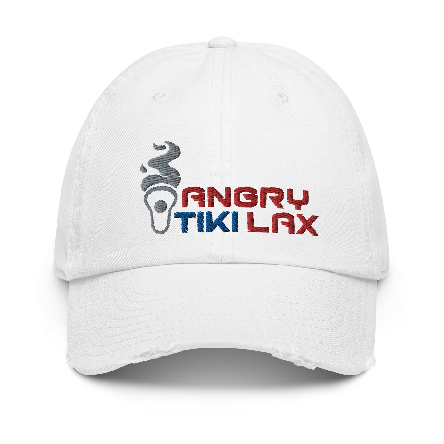 Angry Tiki Lax distressed baseball cap