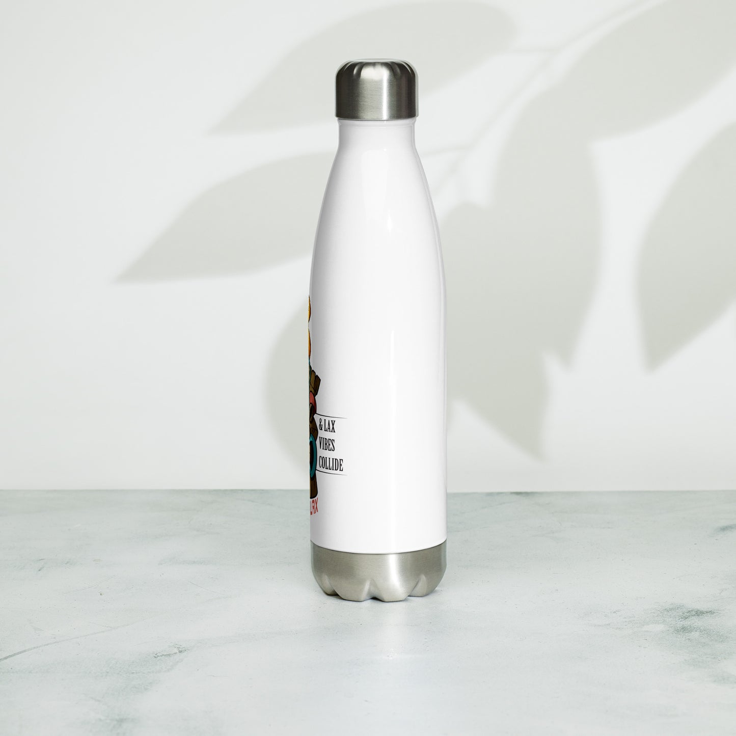 Angry tiki lax logo Stainless Steel Water Bottle