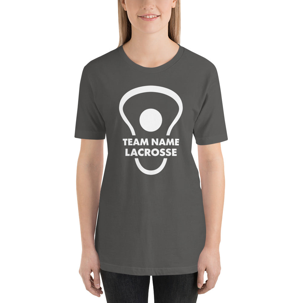 Personalize lacrosse head and ball Unisex t-shirt