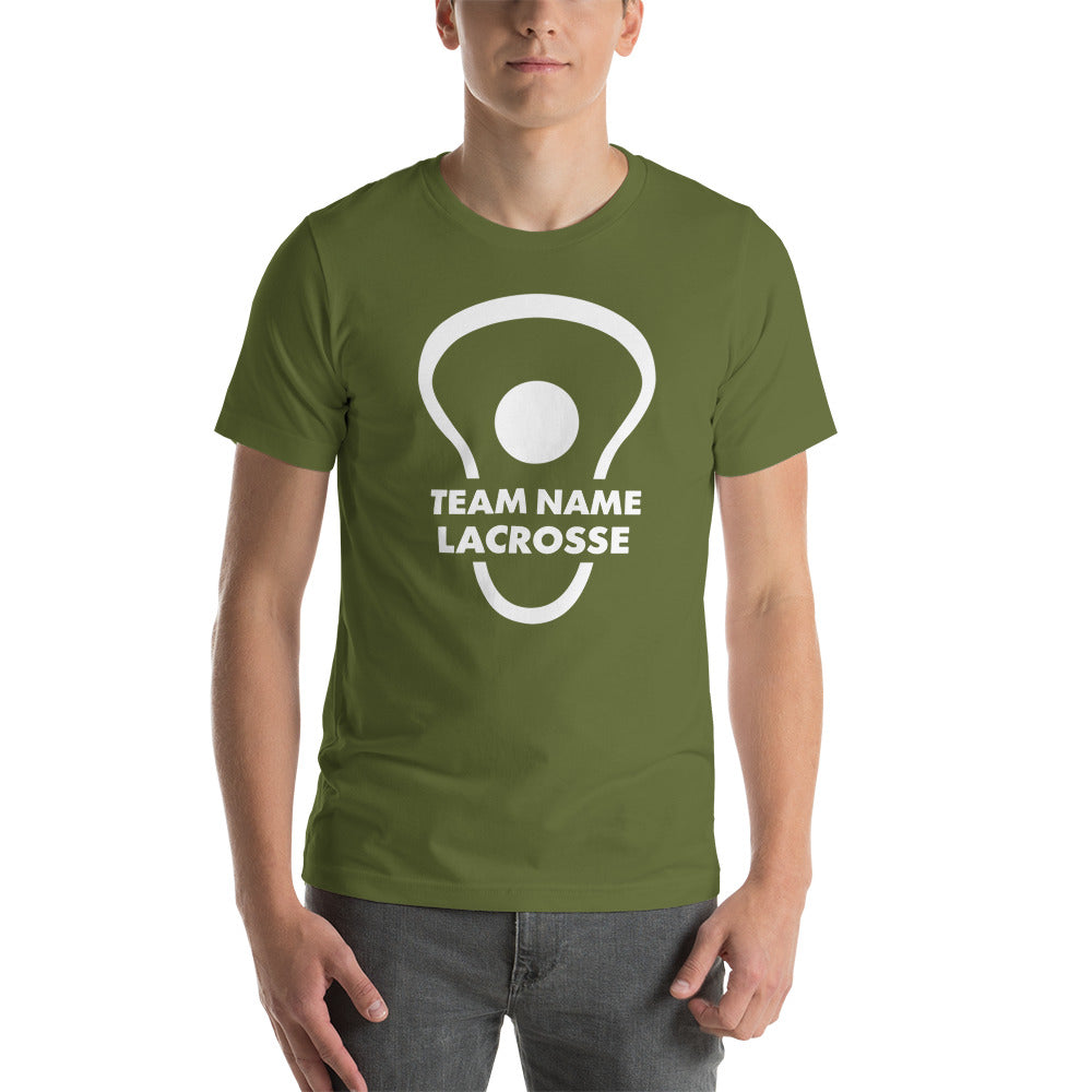 Personalize Front and Back lacrosse head and ball Unisex t-shirt