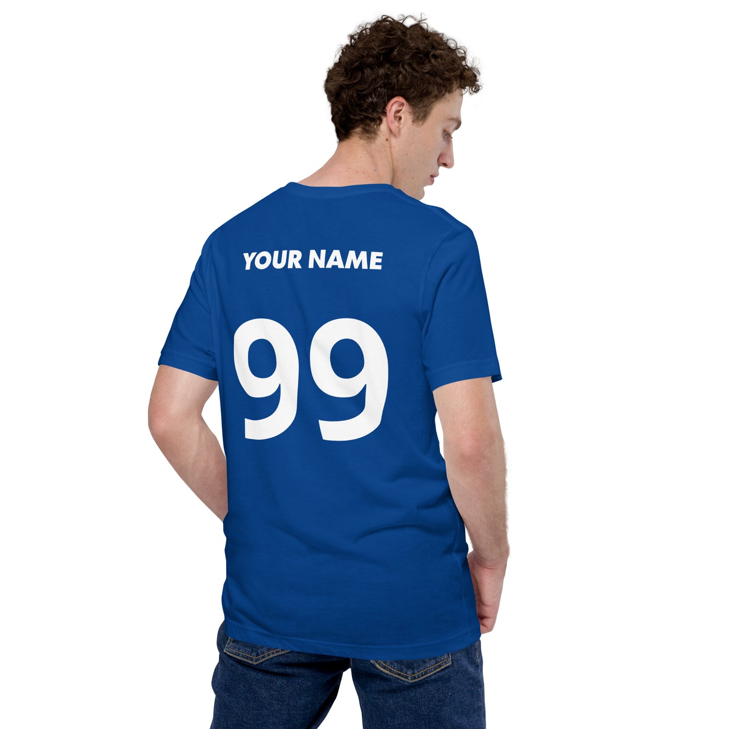 Personalize Front and Back lacrosse head and ball Unisex t-shirt