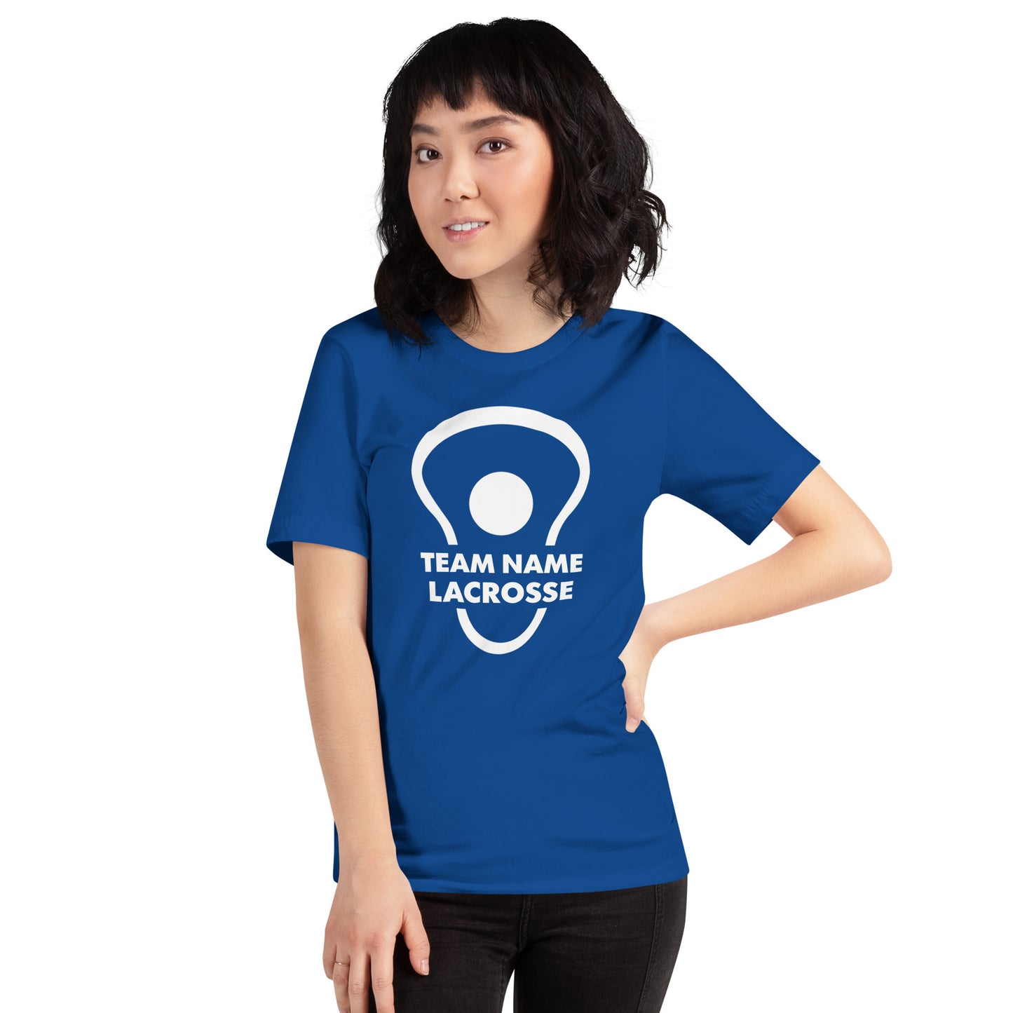 Personalize Front and Back lacrosse head and ball Unisex t-shirt