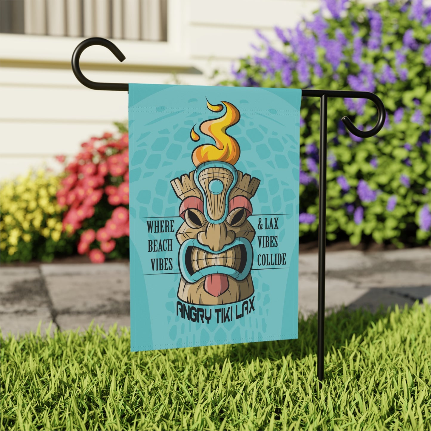 Angry Tiki Lax Garden Banner Flag