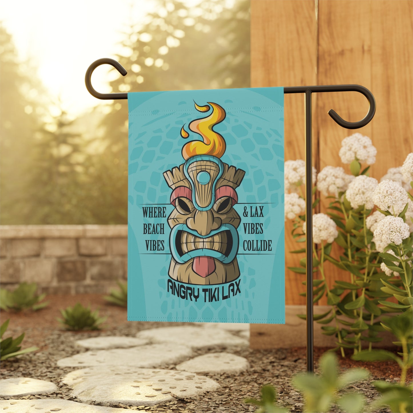 Angry Tiki Lax Garden Banner Flag