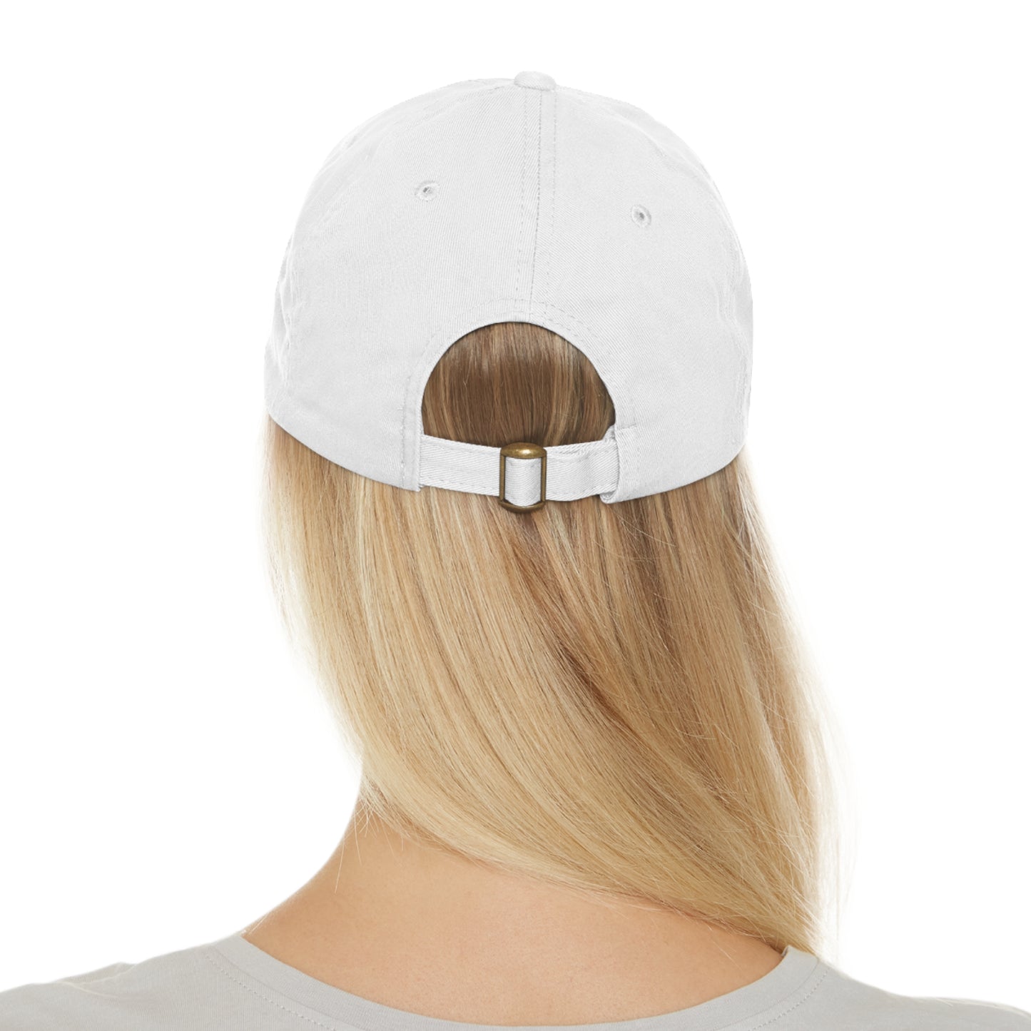 Angry Tiki Lax circle logo Hat with Leather Patch (Round)