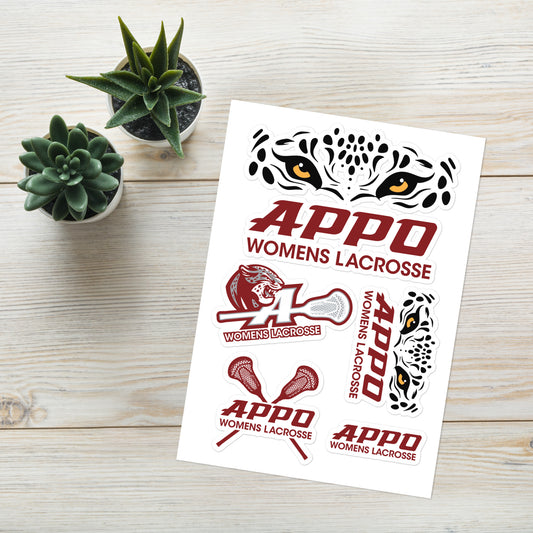 APPO Womens Lacrosse Sticker sheet