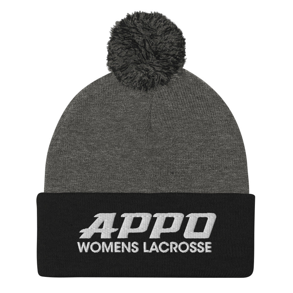 APPO womens Lacrosse Pom-Pom Beanie