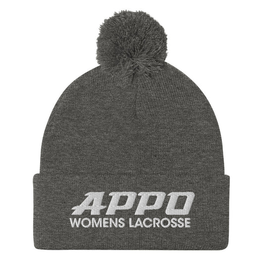 APPO womens Lacrosse Pom-Pom Beanie