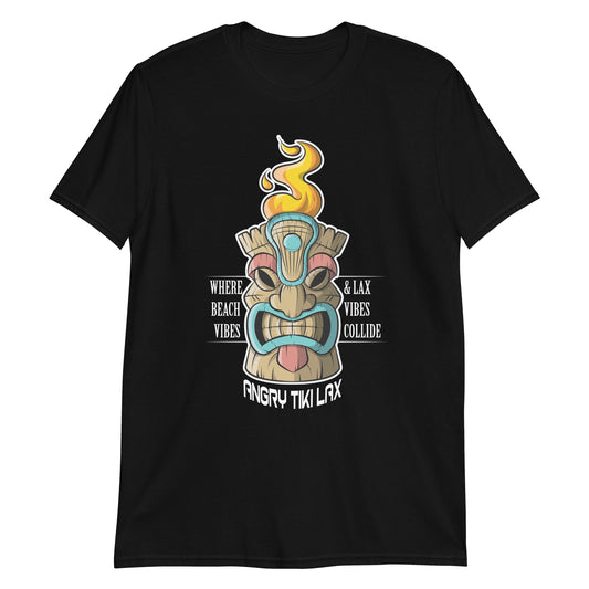 Angry Tiki Lax logo front Short-Sleeve Unisex T-Shirt