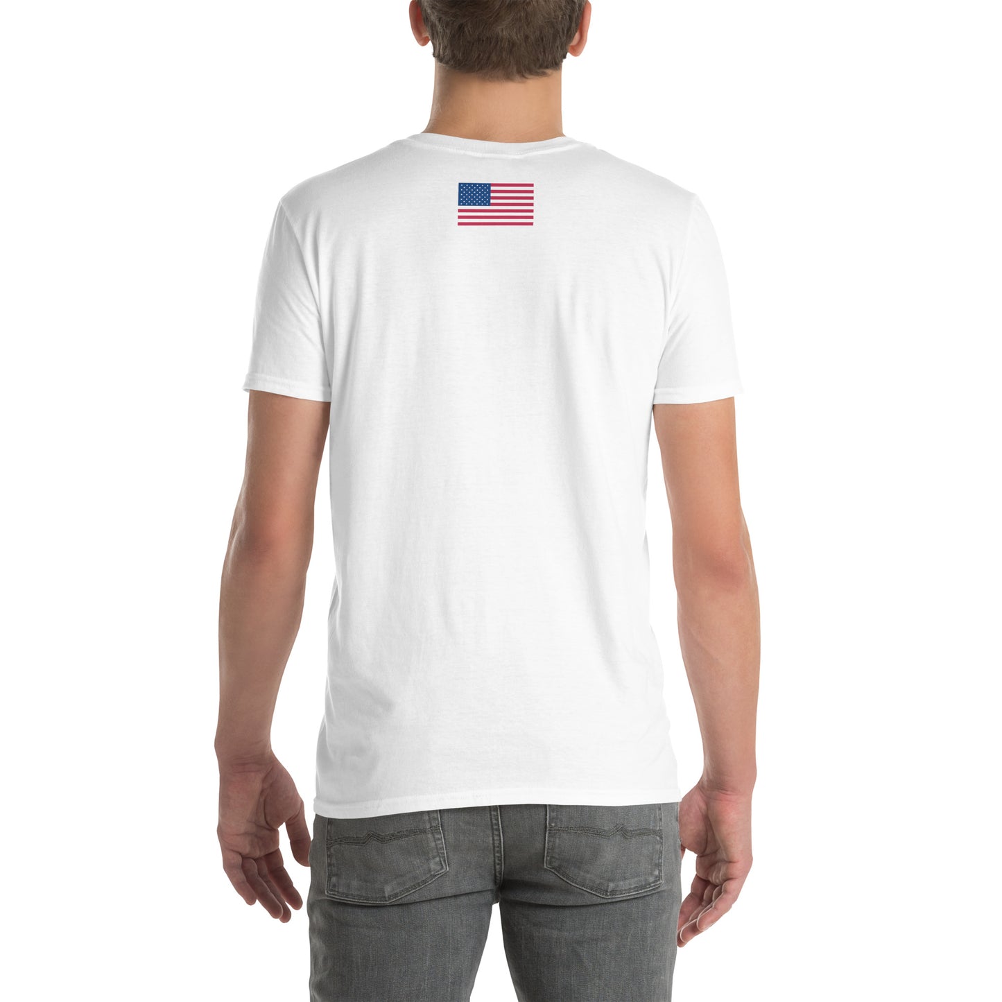 American flag Angry Tiki Lax round logo Short-Sleeve Unisex T-Shirt