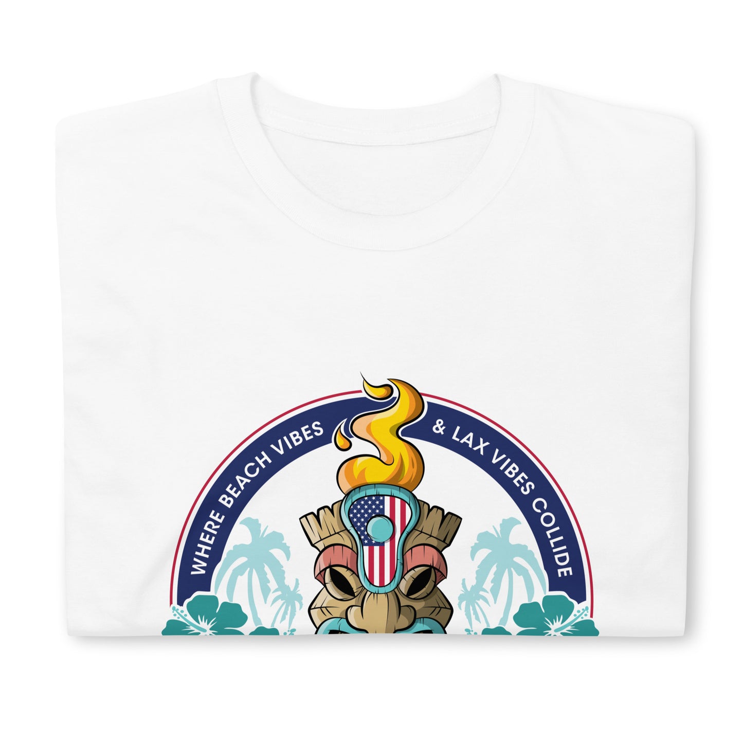 American flag Angry Tiki Lax round logo Short-Sleeve Unisex T-Shirt