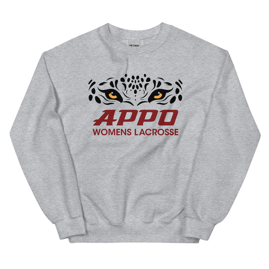 APPO Jaguar Eyes Womens Lacrosse Unisex Sweatshirt (CUSTOM NAME & NUMBER)