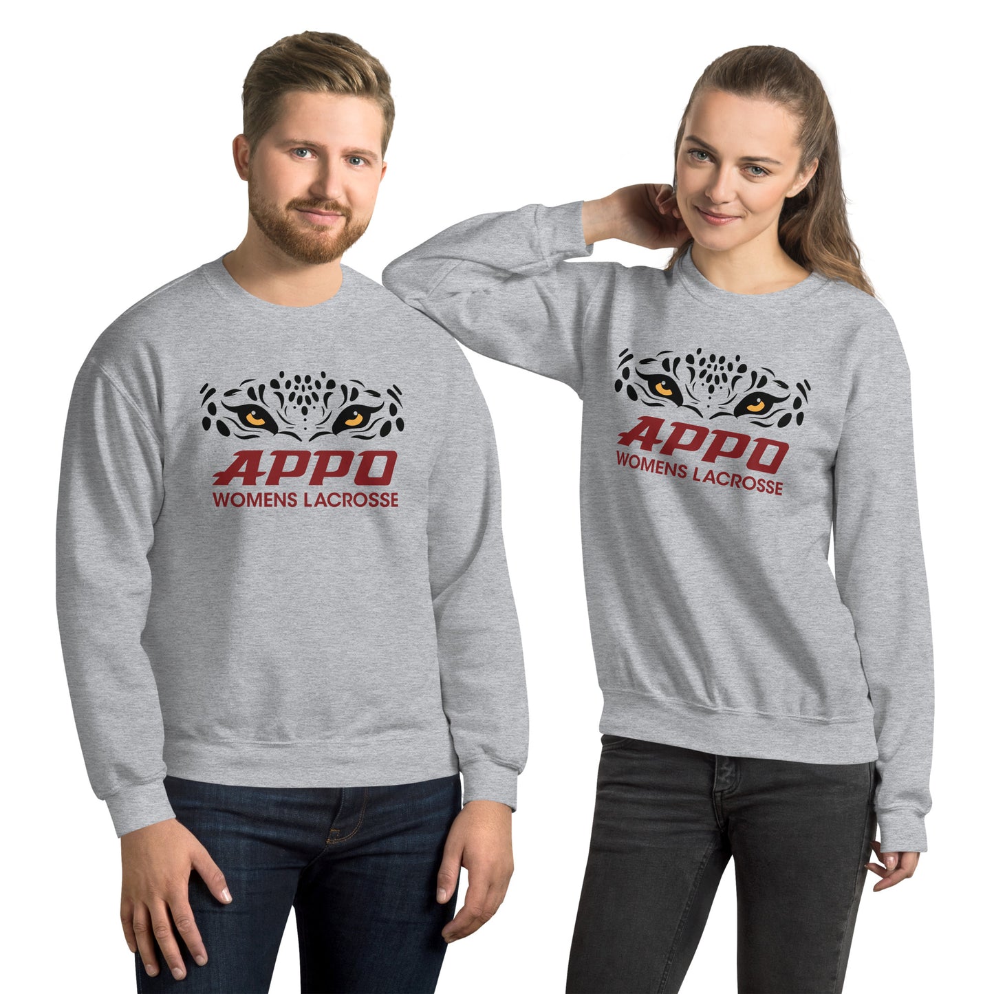 APPO Jaguar Eyes Womens Lacrosse Unisex Sweatshirt (CUSTOM NAME & NUMBER)