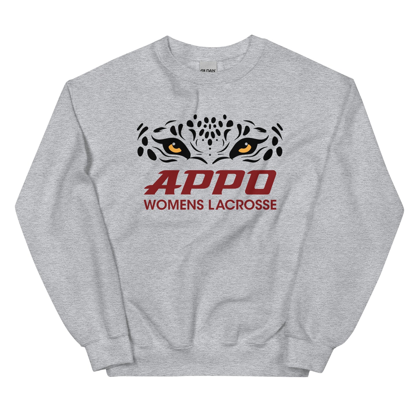 APPO Jaguar Eyes Womens Lacrosse Unisex Sweatshirt (FRONT PRINT ONLY)