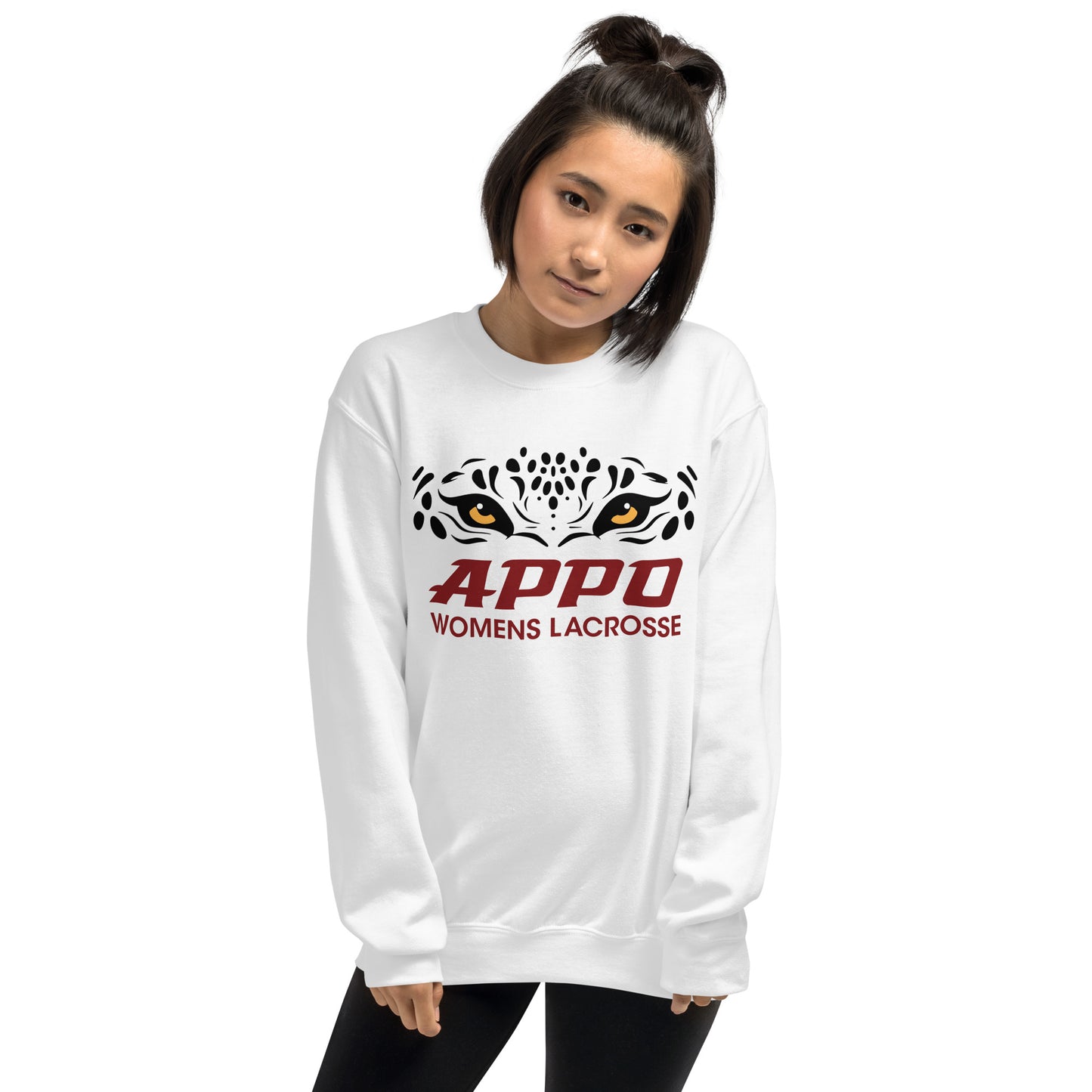 APPO Jaguar Eyes Womens Lacrosse Unisex Sweatshirt (CUSTOM NAME & NUMBER)