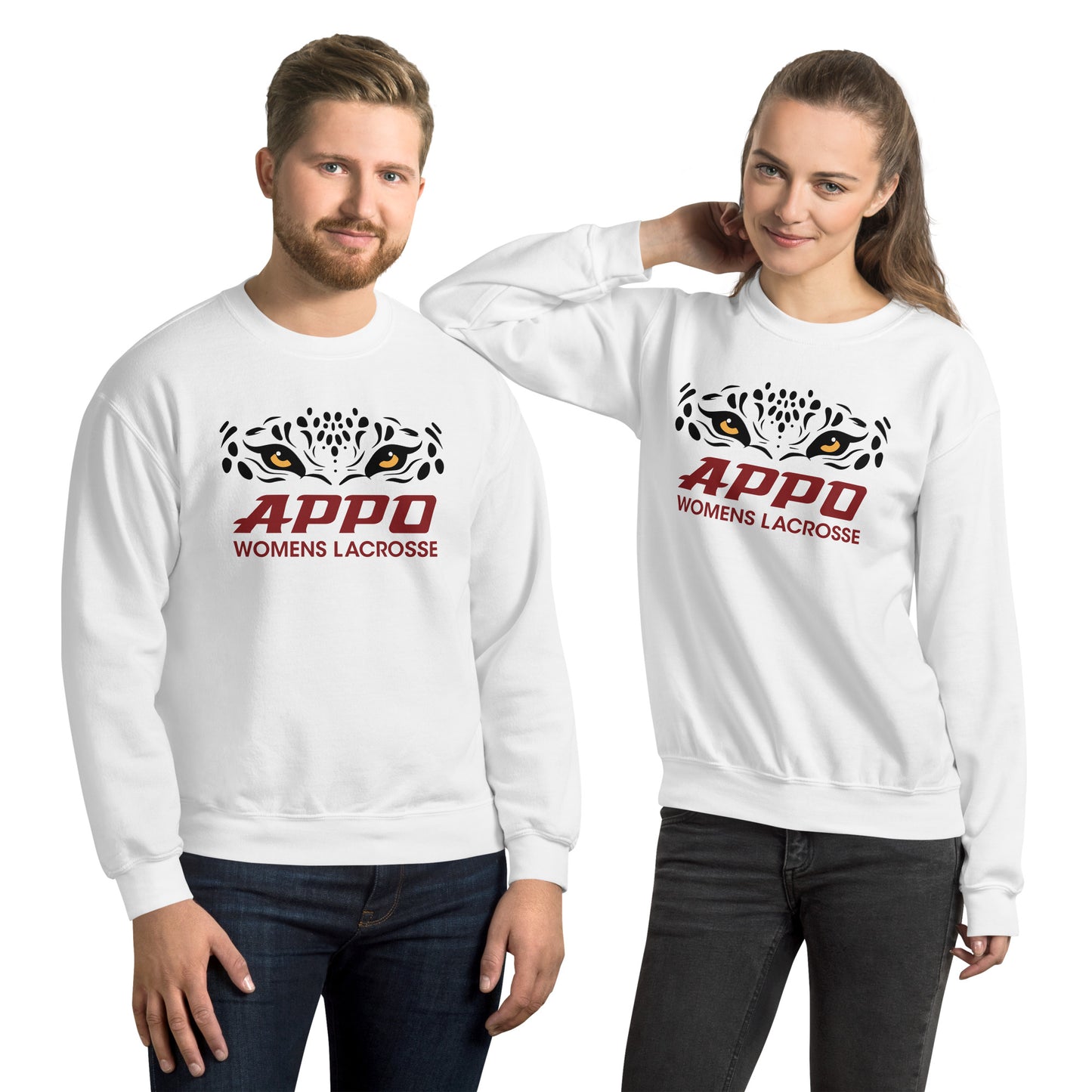 APPO Jaguar Eyes Womens Lacrosse Unisex Sweatshirt (FRONT PRINT ONLY)