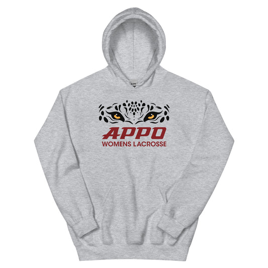 APPO Jaguar Eyes Womens Lacrosse Unisex Hoodie (FRONT PRINT ONLY)