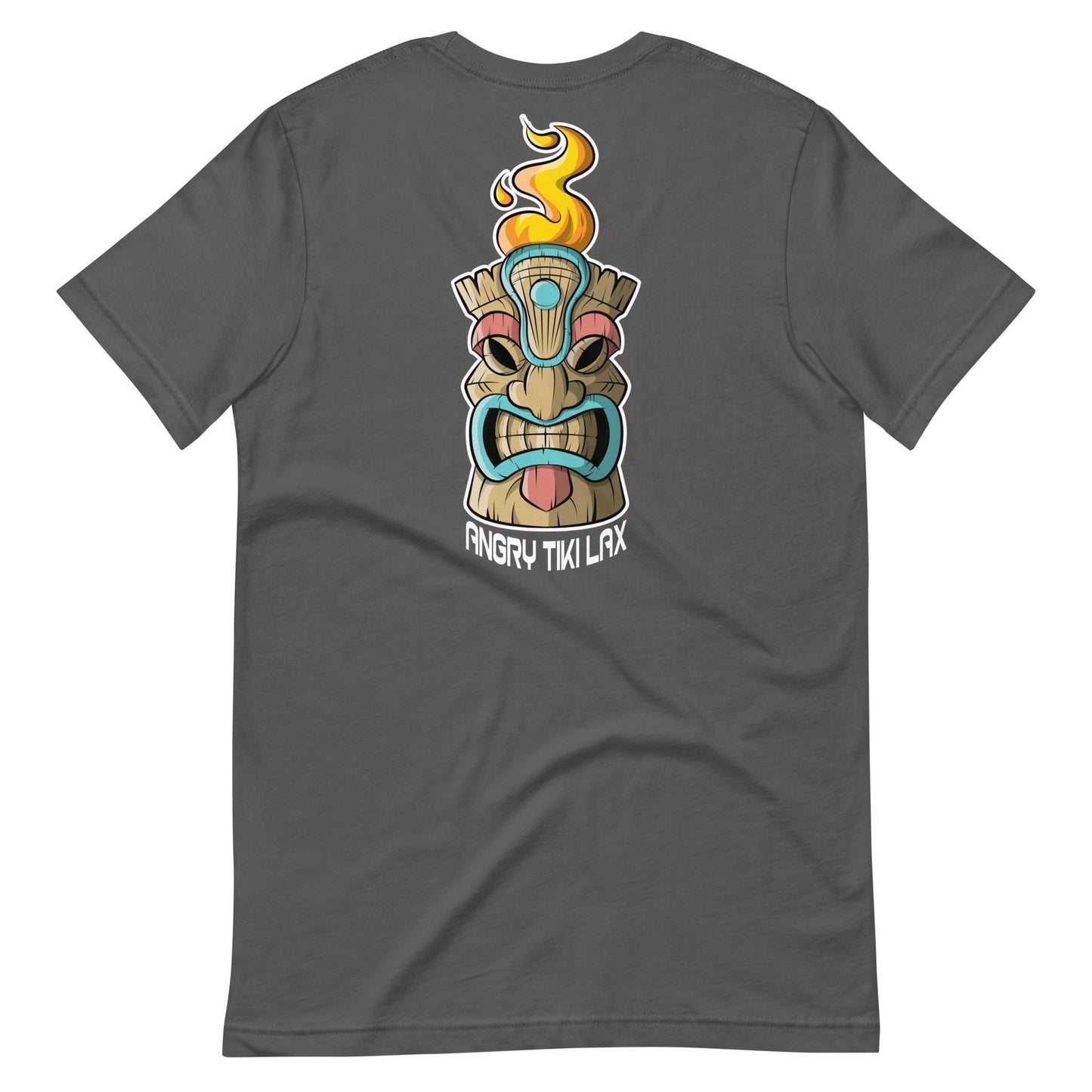 Angry Tiki Lacrosse head graphic Unisex t-shirt