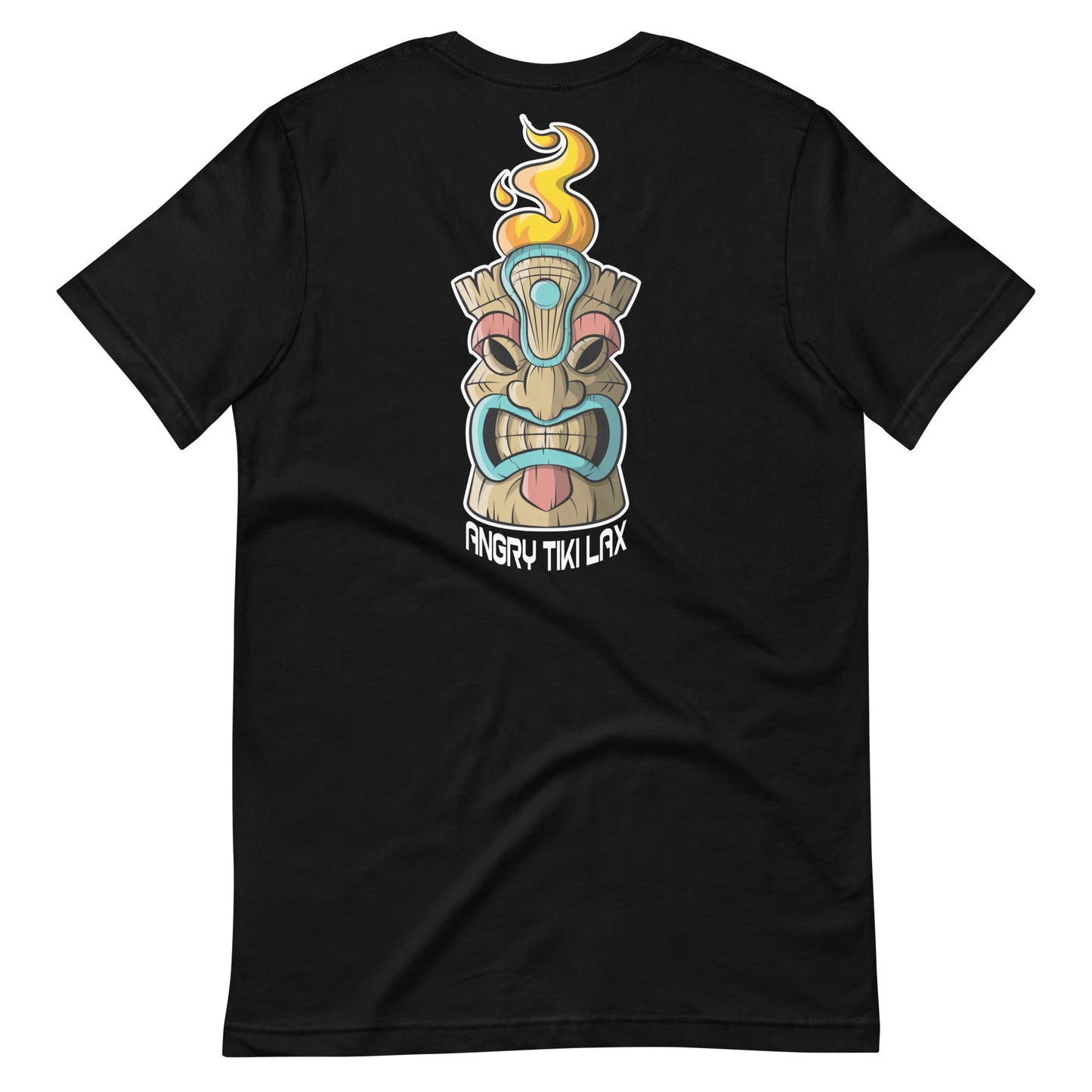 Angry Tiki Lacrosse head graphic Unisex t-shirt