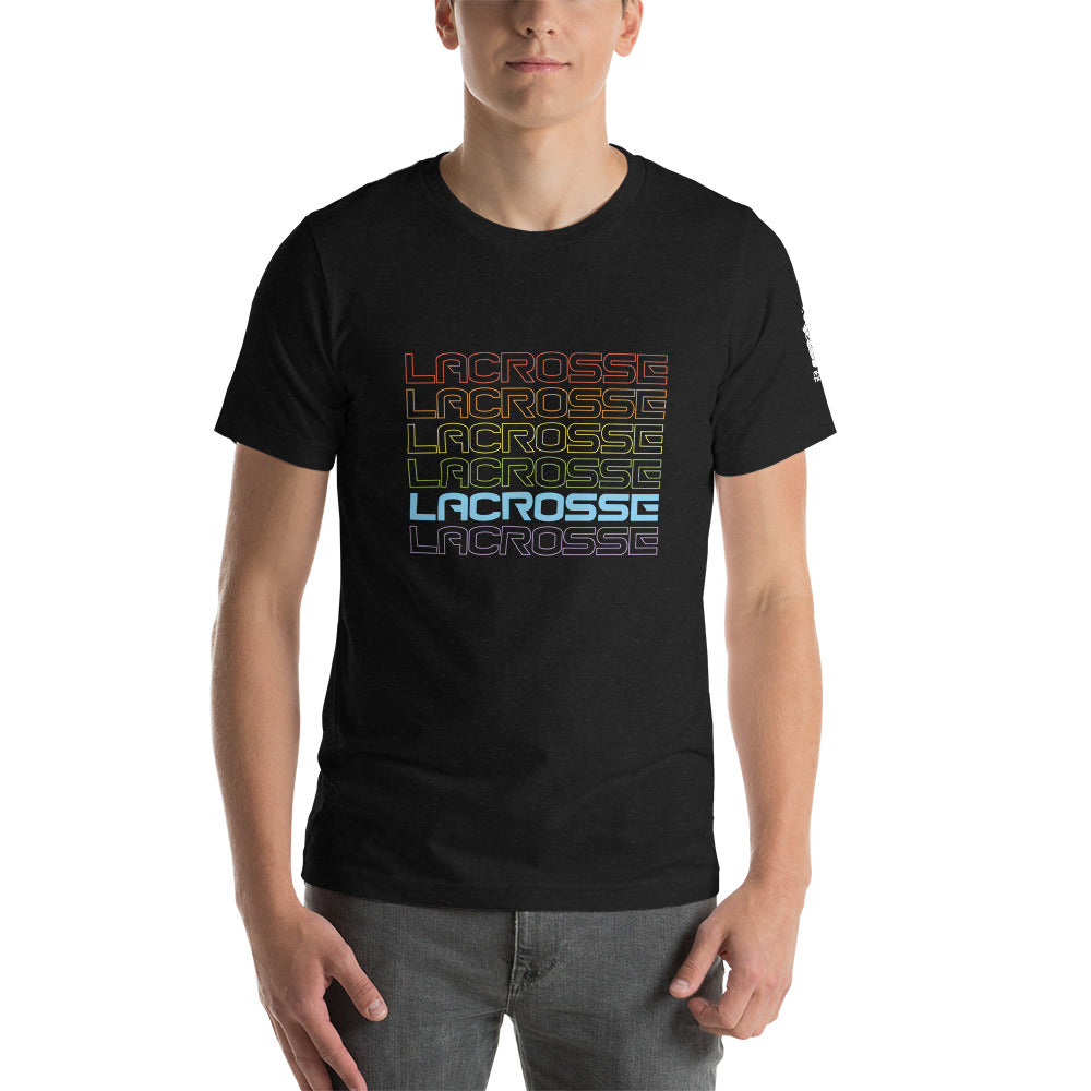 Retro lacrosse font Unisex t-shirt