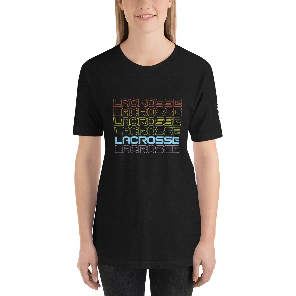 Retro lacrosse font Unisex t-shirt