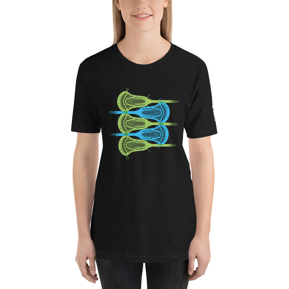 Stacked LAX Sticks Unisex t-shirt