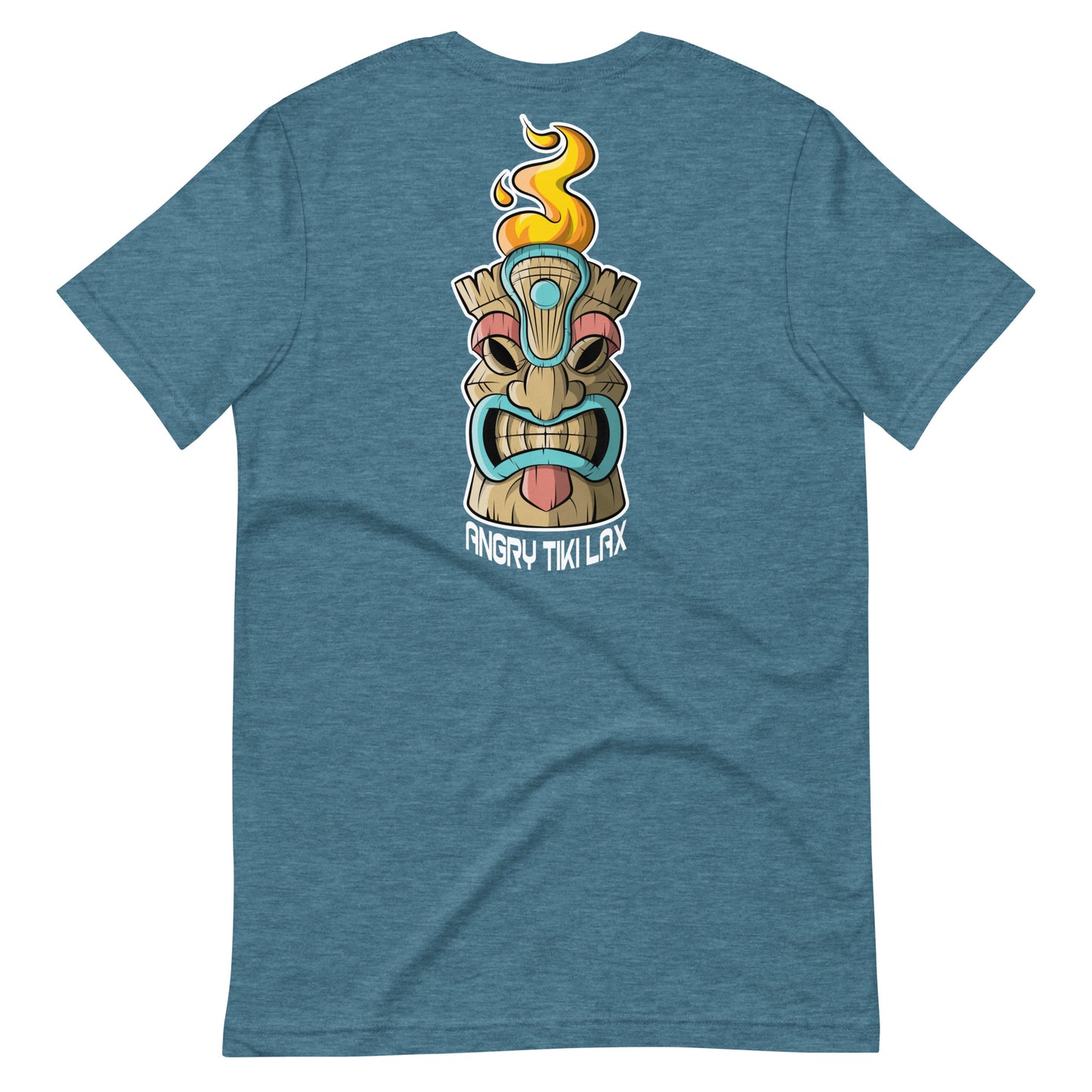 Angry Tiki Lacrosse head graphic Unisex t-shirt