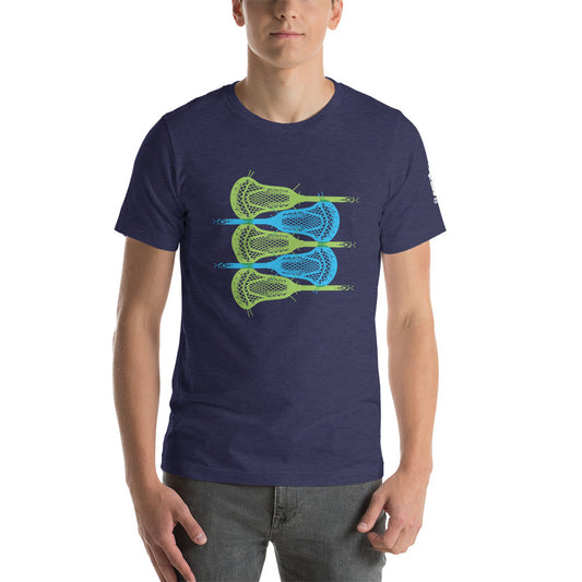 Stacked LAX Sticks Unisex t-shirt