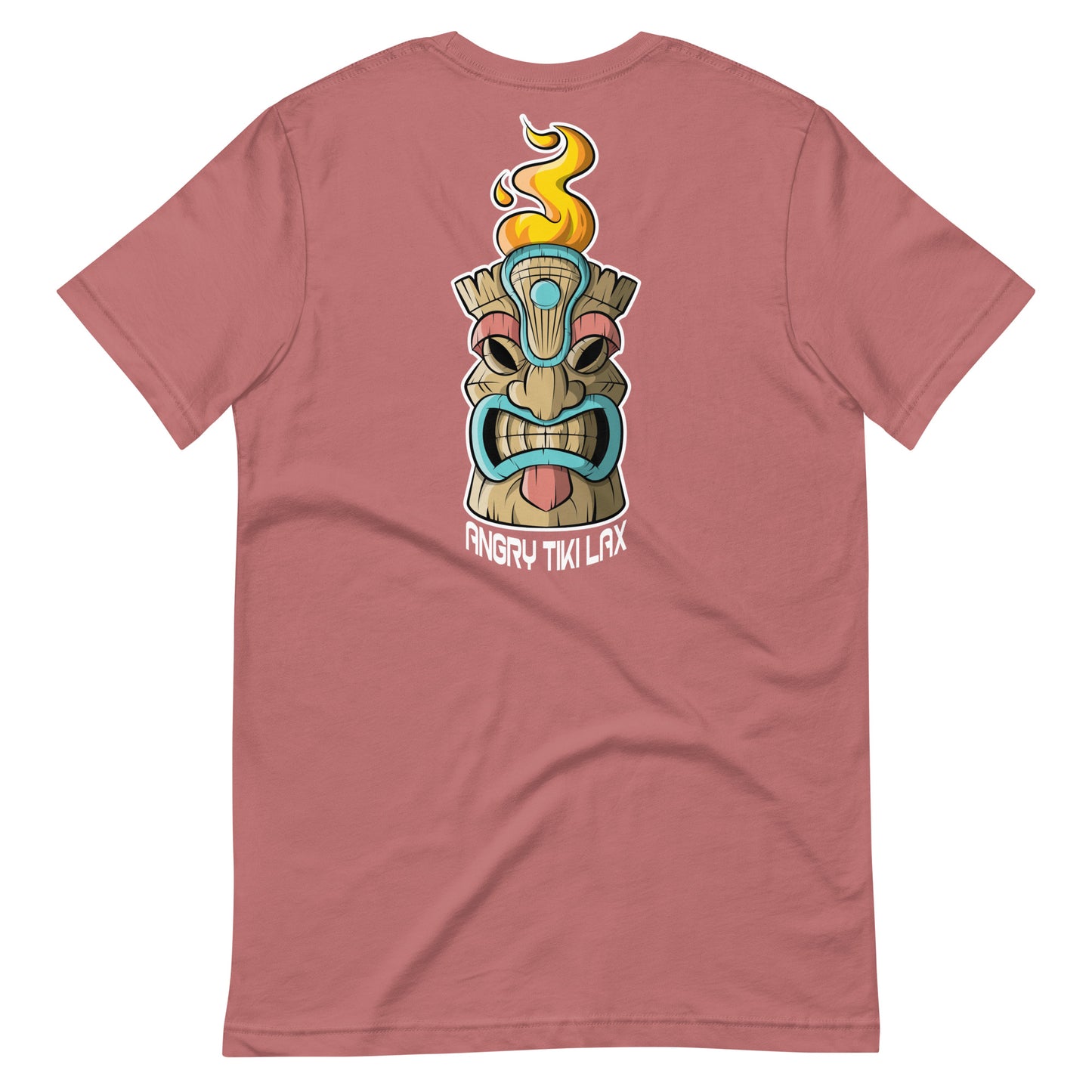 Angry Tiki Lacrosse head graphic Unisex t-shirt