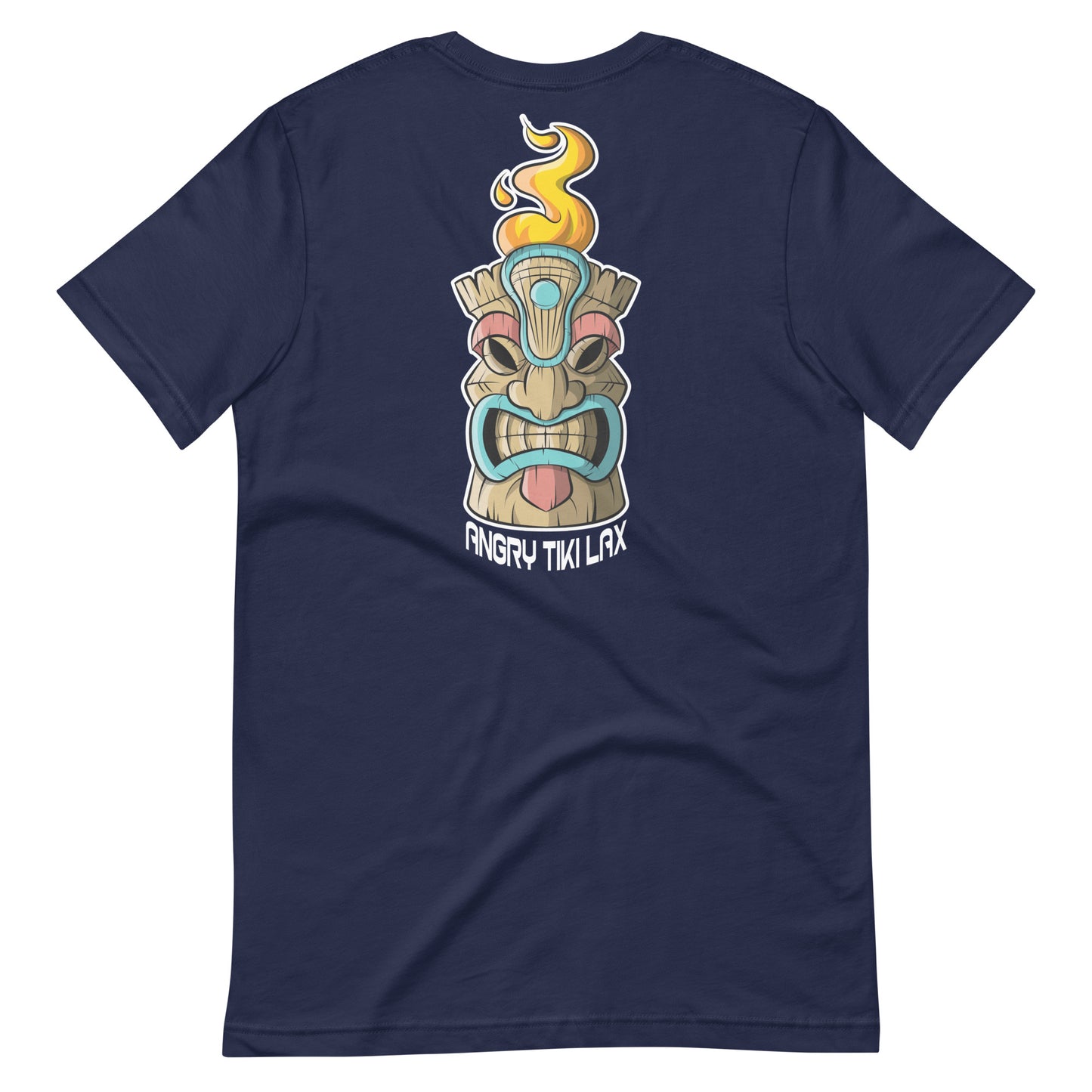 Angry Tiki Lacrosse head graphic Unisex t-shirt