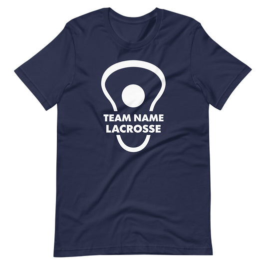 Personalize lacrosse head and ball Unisex t-shirt