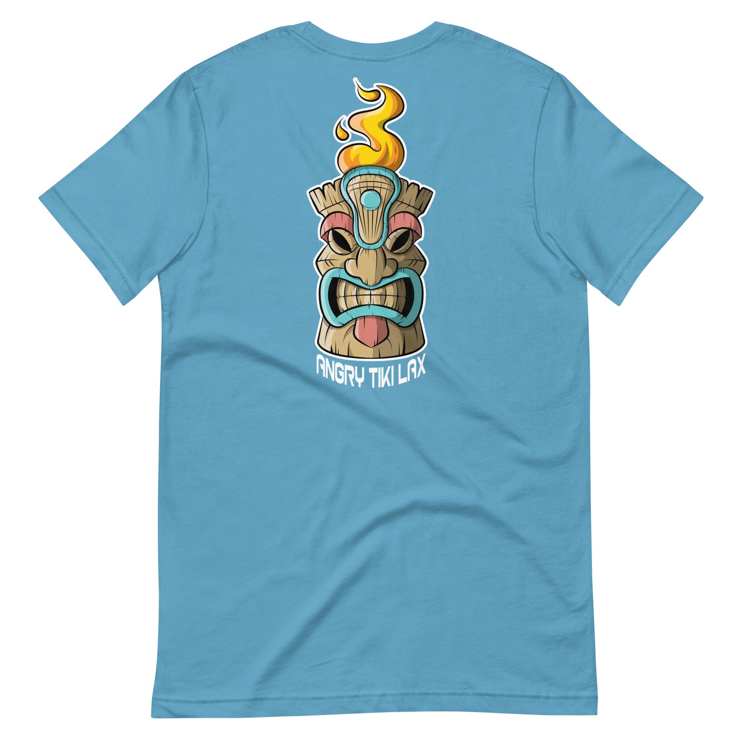 Angry Tiki Lacrosse head graphic Unisex t-shirt