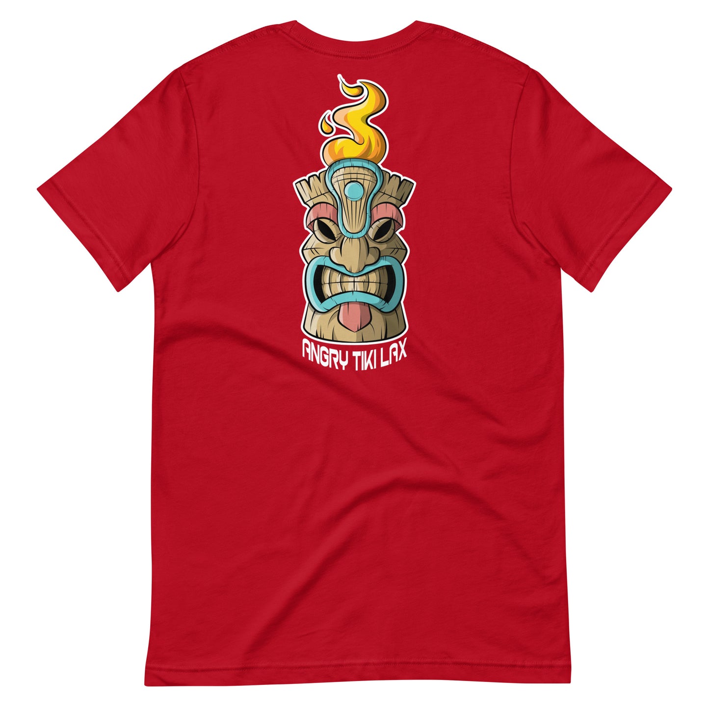 Angry Tiki Lacrosse head graphic Unisex t-shirt